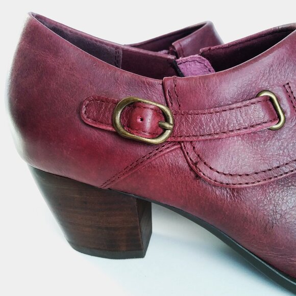 Pure Sole "Rowdy" Red Wine Leather Shootie Bootie- 8.5M - Picture 5 of 8